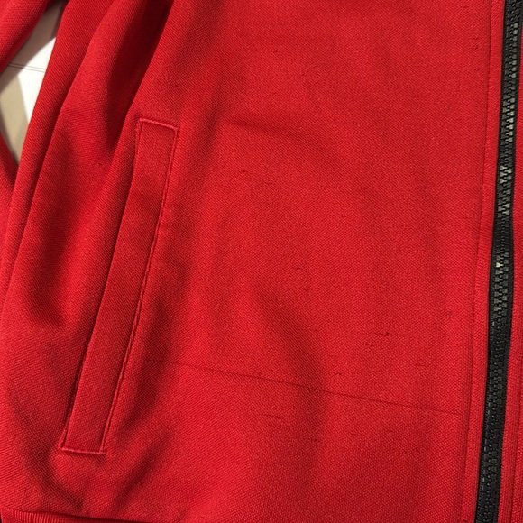 Lacoste mens S Small 3 red full zip contrast accent sport sweatshirt - Picture 7 of 11